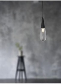 Resim TT AYDINLATMA TT023-1-FULL-SY TT Aydınlatma Damla Modeli Full Mat Siyah Tekli Avize Siyah 20 x 60 