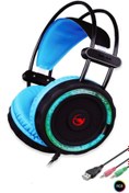 Resim Concord Mavi Sprange Sr-x4 Pro Işıklı Gaming Oyuncu Mikrofonlu Kulaklık 