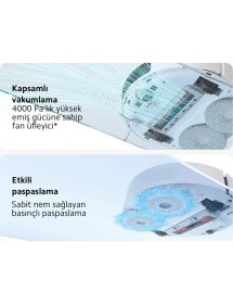 Resim Xiaomi Hepa Filtreli, Halı Tanıma, Çift Ped, 3D Engel Tanıma, Basınçlı Paspas Özellikli Premium Robot Süpürge, Luciole Lambader Hediye 