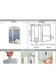 Resim Omnipazar Vialli F4T Köpük Sabun Dispenseri Hazneli Şeffaf 1000 ml 
