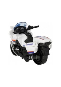 Resim Polis Motorsikleti Sürtünmeli Hareketli Gidonlu Oyuncak Motor Çok Renkli 