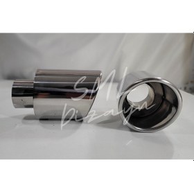 Resim 100 mm Kesik Egzoz Ucu 2 Adet 100lük Egzos-Egsoz-Eksoz-Ekzoz Ucu 