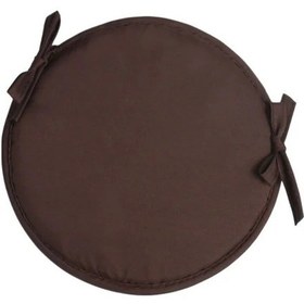 Resim Topshop1 Koyu Kahverengi 11.81inç Yuvarlak Bağcıklı Sandalye Minderi - Kalın Dolgulu İç Ve Dış Mekan Koyu Kahve 11.81inç 