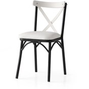 Resim BAHAR ÇAPRAZ SANDALYE, SİYAH BEYAZ 