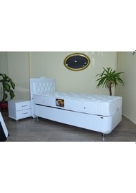 Resim Bengimobilya Baza-Başlık-Yatak Sunideri Beyaz Kumaş Kapitone Başlık Pamuklu Fu 