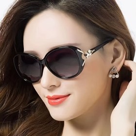Resim Kadınlar için Moda Tilki Süslemeli Yuvarlak Yüz Gözlükleri 
