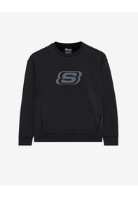 Resim Skechers B Essential Crew Neck Sweatshirt Büyük Erkek Çocuk Siyah Sweatshirt Sk232065-001 Siyah 