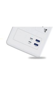 Resim Honeywell Akım Korumalı Priz 8li 2xtype C 2xusb A HC000052 