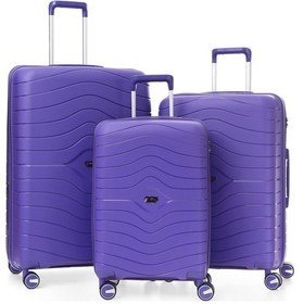 Resim Ççs 5242 Polipropilen Battal & Körüklü 3 Lü Valiz Seti-mor Mor 