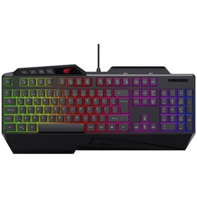 Resim Havit Gamenote KB488L Rainbow Aydınlatmalı Oyuncu Klavyesi - Telefon Tutuculu - Türkçe Q 
