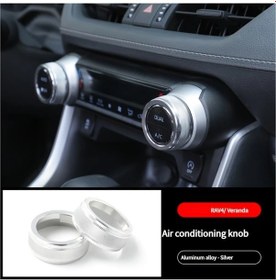 Resim Dashanshop Toyota Rav4 Rv4 2020 2023 Klima Düğmeleri Işıklı Gümüş Renk 2li Set 