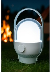 Resim Taşınabilir Şarjlı Kamp Lambası Beyaz Işık Usb Şarjlı, Uzun Ömürlü Led Aydınlatma 34 Led Yeşil 