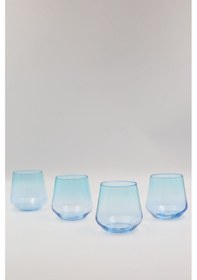 Resim Rakle Marsilya 4'lü Viski Bardağı Seti Mavi-turkuaz 345 Cc 