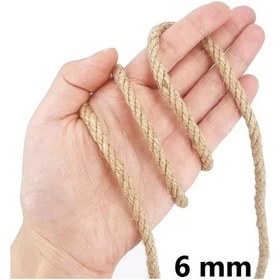 Resim Jütburada Jüt Halat 6 Mm 50 Metre Hasır Dekor Süsleme İp 