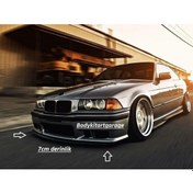 Resim Bmw E36 M Uyumlu Geniş Ön Tampon Lipi-mat Siyah Boyalı 