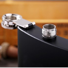 Resim Kişiye Özel Cep Matarası Siyah 