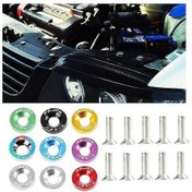 Resim 10 Parça Araba Tuning Ara Vidaları Plaka Tutucu Vidaları Dekoratif Ara Vidalar Jdm Araba Tuning M6 Ara Vidaları Gümüş 