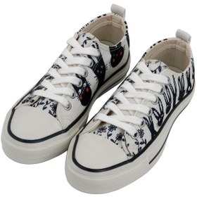 Resim Dogo Kadın Vegan Beyaz Sneakers - Line of Rabbits Tasarım 
