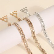 Resim 2 Paket Şık Kristal Süslemeli Ayarlanabilir Metal Kadın Sütyen Askıları - Parlak Omuz ve Sırt Desteği, Çekici Parti Aksesuarı 