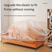 Resim 2 adet, Çok Fonksiyonlu Mobilya ve Elektrikli Ev Aleti Toz Kapağı - Şeffaf Plastik Koruyucu Kılıf, Kanepe, Klima, TV, Buzdolabı için Uygun - Boyutları 4.7 metre x 240.03 cm, 3.1 metre x 240.03 cm'de Mevcuttur 