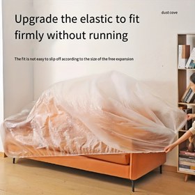 Resim 2 adet, Çok Fonksiyonlu Mobilya ve Elektrikli Ev Aleti Toz Kapağı - Şeffaf Plastik Koruyucu Kılıf, Kanepe, Klima, TV, Buzdolabı için Uygun - Boyutları 4.7 metre x 240.03 cm, 3.1 metre x 240.03 cm'de Mevcuttur 