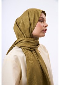 Resim Mirsoy Scarf Velora Modern Desen Şal Yağ Yeşili 