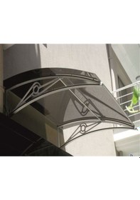 Resim Tf Prolüx Kapı Üstü 15,17 Alüminyum Ayaklı Sundurma 170 X 150 Gri 