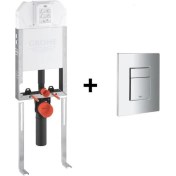 Resim Grohe Duvariçi Ince Gömme Rezervuar ve Kapağı 2'li Set (8cm) 