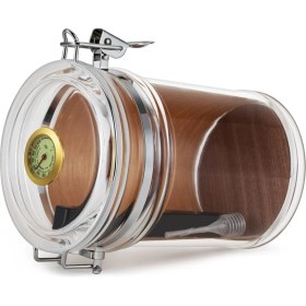 Resim Three Beans Highrometer ve Nemlendirici ile Yüksek Uç Akrilik Puro Humidor Kavanozu Seyahat Puro Şartı Şeffaf Sigara Kutusu Uygun 18 Puro | Puro Aksesuarları - (Yurt Dışından) 