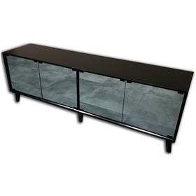 Resim Bengimobilya Tv Sehpası Modern Konik Aynalı Parlak Gri Modern Tarz Kayın Torn 