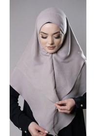 Resim Hürrem Bone Taş Pratik Hazır Geçmeli Tesettür Eşarp Pamuk Caz Kumaş Çift Katlı Düz Hijab 2303 46 