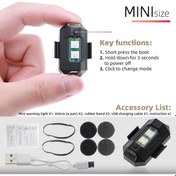 Resim 1 Parça Yedi Renkli Mını Motosiklet Kuyruk Lambası Uyarı Işığı Strobe Işık Lazer Sis Lambası Motosiklet Güçlendirme Evrensel Strobe Djidrone Işık 2pcs 