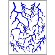Resim A4 Sticker 130 Tek Paket Çoklu Sticker Şimşek Mavi Çok Renkli 