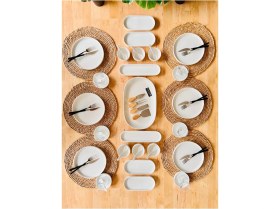 Resim Modern 43 Parça 6 Kişilik Porselen Kahvaltı Takımı 