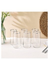 Resim Sandro Moreno Dolce Vita Meşrubat Bardağı 6 Lı 540 Ml Platin Şeffaf 