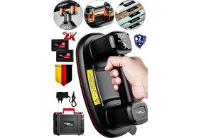 Resim Lieber German Teknoloji 2x Akülü 200 kg Kapasite Dijital Ekran Çift Motorlu Havalı Seramik Metal Cam Vantuzu Oval 