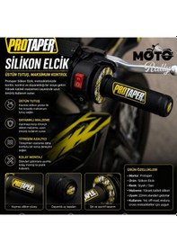 Resim Yamaha Xsr 125 Protaper Yumuşak Silikon Elcik Sarı Siyah Kntk013 Sarı - Siyah 