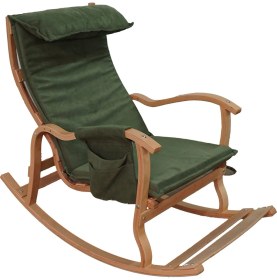 Resim Enda Home Verona Minderli Ahşap Sallanan Sandalye 