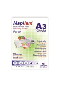 Resim Mapilam 250 Mic. Parlak Laminasyon Filmi A3 100'lü 
