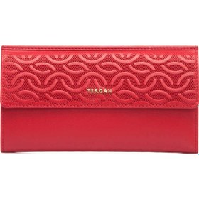Resim Tergan Kırmızı Deri Kadın Cüzdan - S1cb00005793-d39 Kırmızı 