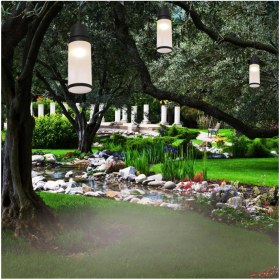 Resim Beyaz Kapsüllü Ağaç Feneri, Doğal ve Şık Aydınlatma Seçeneği 