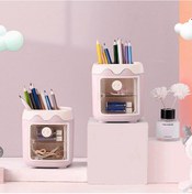 Resim Ganzhoushop Dayanıklı Pembe Domuz Kalem Tutucu Silindir Kalem Tutucu Kız Çocuk Kalem Kalem Kutusu Masa Ofis Kırtasiye-organizatörbl 