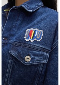 Resim Adelina Koyu Mavi Kadın Denim Ceket-indigo İndigo 