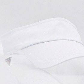 Resim Kadın Beyaz Tenis Vizör Cap Yazlık Spor Plaj Şapkası 