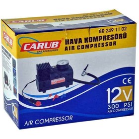 Resim Carub 12v Hava Kompresörü 300 Psi Siyah Br2491102 