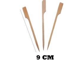Resim Özel Ahşap Yassı Saplı Çöp Şiş Çubuğu 9 cm (100 Adet) 
