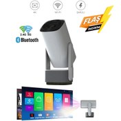 Resim K2 Taşınabilir Sinema Projektörü 4K Şarjlı Bluetooth Akıllı Projeksiyon 