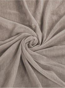 Resim Keten Görünümlü Ekstrafor Büzgülü Hasır Rengi Yüksek Kalite Tül Perde Hasır Rengi 