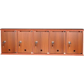 Resim Ahşap Posta Kutusu Büyük - Ceviz 5Li Akça 2 Renk 