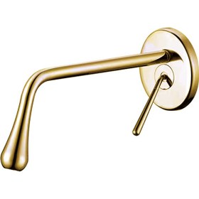 Resim Pure Minimal Ankastre Lavabo Armatürü Altın Bf-206 
